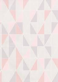 Behang Driehoeken Roze Grijs Detail Behang Scandinavisch Pastelkleuren