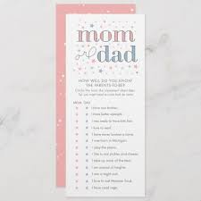 How Well Do You Know Baby Shower Game Card Zazzle Com Baby Shower Game Cards Baby Shower Games Baby Shower