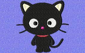 Black Cat Chat Noir Chat Broderie Machine