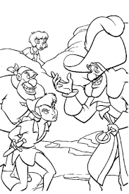 captain hook and peter pan coloring page pages disney tinkerbell coloriage de danse xl