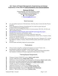 resume of project manager and lead