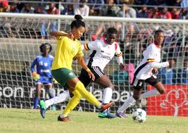 Lumala abdu (uganda) right footed shot from the centre of the box to the centre of the goal. Crested Cranes Fall To South Africa In Cosafa Semis Fufa Federation Of Uganda Football Associations