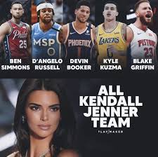 During the game, a fan asked jenner to take a group photo from her box. Bballinspiration This Is A Pretty Tough Squad