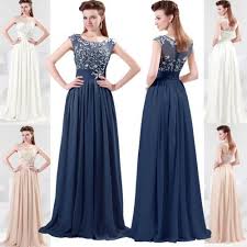 New Long Chiffon Evening Formal Bridesmaid Wedding Pageant Gown Prom Party Dress Prom Dresses Long Evening Dresses Prom Ball Gowns Wedding