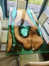 Amazing Emerald Epoxy And Wood Dinning Table 180x90cm Only One Etsy In 2020 Dinning Table Epoxy Wood Table Wood Resin Table