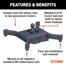 Curt hitches are the best way to get your truck up and hauling trailers a gooseneck trailer hitch that delivers powerful towing and style at the same time. 16090 Curt Spyder Fifth Wheel Hitch Bucks 4x4