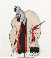 Cruella de vil is a character from 101 dalmatians. 101 Dalmatians Cruella De Vil Color Model Production Cel Walt Lot 96213 Heritage Auctions