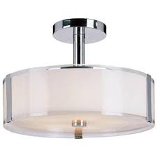 Home Decorators Collection 3 Light Polished Chrome Semi Flush Mount Cp0902 The Home Depot 8 Glass Ceiling Lamps Capital Lighting Fixture Ceiling Lamp Shades
