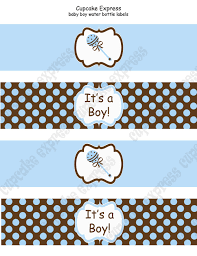 Then the baby shower by mail idea hit me. Diy Baby Boy Collection Printable Thank You Tags Labels Blue Brown Diy Baby Stuff Baby Shower Invitations Diy Baby Shower Nina