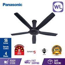 Panasonic fan bayu 4 bayu 5 baby led fan. Wahlee Online Store Panasonic Bayu 5 Blades Ceiling Fan F M14dzvbkh Black 56