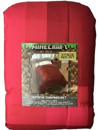 If you want purple or blue sheets. Minecraft Red Comforter And Sheet Set Twin Bed 4 Pc Bedding Set Wish