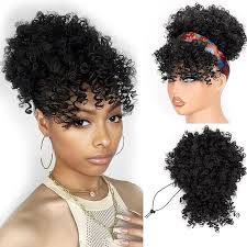 Amazon.com : CECINILL Afro Puff kinky curly Drawstring Ponytail Extension  for Black Women Synthetic Short Afro Kinkys Curly Afro Bun Extension  Hairpieces Updo Hair Extensions with Two Clips(1#) : Beauty & Personal