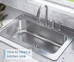 For extremely stubborn buildup, use baking soda as an abrasive cleanser. How To Clean A Kitchen Sink Bathroom Ideas