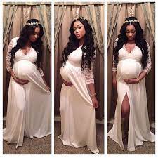 Buy White And Gold Baby Shower Dress Cheap Online