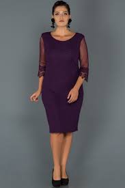 Mor Kapri Kol Buyuk Beden Elbise Abk018 Elbise Moda Stilleri The Dress