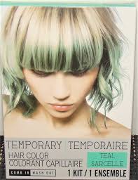 You get vibrant color that works on all hair colors, and when you're done, simply wash it out with warm water. Comb In Wash Out Temporary Hair Color Teal 1 Kit Unbranded Temporary Hair Color Hair Color Hair