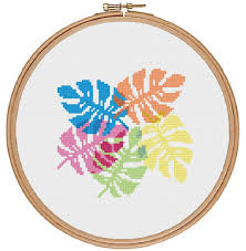 Maybe you would like to learn more about one of these? Tropical Leaf Cross Stitch Pattern Digital Download Modern Aloha Banana Leaf Col Cross Stitch Projects Ideas Pretty Cross Stitch Easy Cross Stitch Patterns