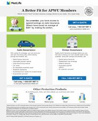 Metlife auto insurance is one of those companies so let's spend some time in a review. Apwu Auto Home Discounts Available National News Apwu 133