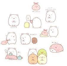 Yamnillion Sumikko Gurashi Clear Seal Shirokuma Sticker Flakes Pre Order Cute Doodles Drawings Cute Doodles Kawaii Illustration