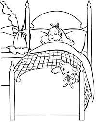 The Girl Sleep Christmas Eve Coloring Page Toy Story Coloring Pages Coloring Pages Coloring Pages For Kids