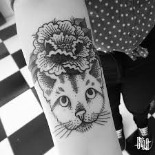 Tattoos flower tattoos instagram color ps tattoo ideas grey cat tattoo. 57 Head With Flowers Tattoo