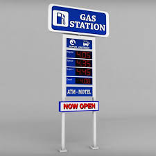 Gas Station Price Sign Totem Low Poly Gas Station Prices Price Signs Gas Station