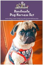 Red Skull Heart Dog Harness French Bulldog Harness Girl Dog Harness Pug Harness Puppy Harness Valentine Dog Harness Big Dog Little Dog Valentines Day Dog