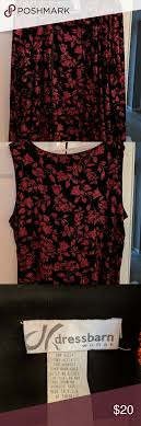Holiday Top With Jacket 2x Holiday Tops Dress Barn Tops Red Glitter