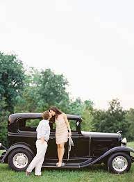 Classic Photo Old Fashioned Cars Couple Picture Poses