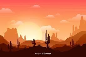 Cartoon red hot pepper and cactus vector ai file. Free Vector Desert Landscape Background With Cactus And Sun