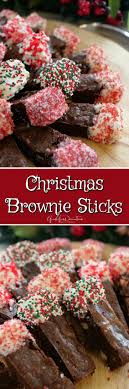 A packaged brownie mix makes the recipe easy to prepare. Christmas Brownie Sticks Great Grub Delicious Treats
