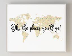 Oh The Places You Ll Go Printable Nursery Art World Map Etsy World Map Wall Art Kids World Map Printable Nursery Art