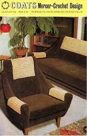 vintage crochet pattern 1960s antimacassars crochet chair arm etsy tapetes