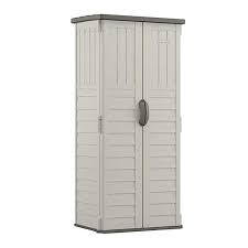 Amazon Com Suncast Vertical Tool Shed Outdoor Storage Shed For Backyards And Patios 20 Cubic Feet Cap Shed Storage Outdoor Storage Sheds Vertical Storage