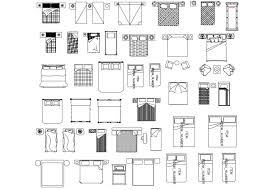 Free cad blocks bedroom furniture. Furniture Bed Free Cad Blocks Cadbull