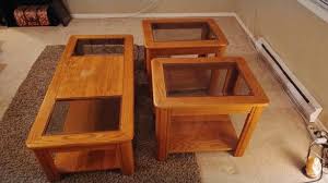You can choose tables that match your current style, or opt for a contrasting design and color to highlight the beauty and uniqueness of the piece. Oak Coffee Table With Two End Tables Classifieds For Jobs Rentals Cars Furniture And Free Stuff