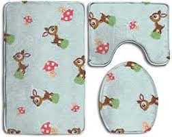 They use springs and fastening strips to fix onto rv steps. Evelynmat Deer Modern 3 Piece Bath Mat Set Non Slip Bathroom Rugs Contour Mat Lid Toilet Cover Decorations For Bath Bath Mat Sets Bathroom Rugs Toilet Covers