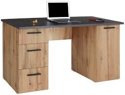 Weiß (175) dunkel (129) braun. Schreibtisch Mit Betonoptik Kaufen