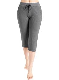 I purchased these to work out in at the gym. Women S Cotton Joggers Knit Capri Pants With Pockets Latuza