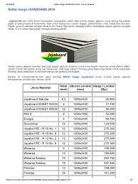 Daftar harga pemasangan list profil gypsum, pengecatan, pekerjaan pariasi drop. Daftar Harga Jayaboard 2016 Rumah Material