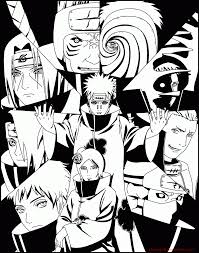Black And White Anime Characters Download Or Print This Amazing Coloring Page Black And White Anime Characters Cartoon Teenage Girl Coloring In 2020 Naruto Drawings Naruto Painting Naruto Art