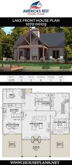 Country rustic cottage house plan with 3 bedrooms and open floor plan concept. House Plan 1070 00129 Lake Front Plan 1 375 Square Feet 2 Bedrooms 2 Bathrooms In 2021 Lake House Plans House Plans Vacation House Plans