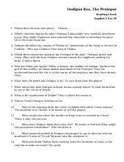 Oedipus Rex Documents Course Hero