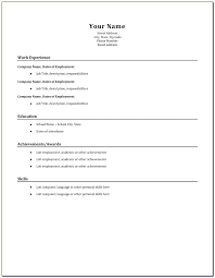 As a simple resume format in word, the template can be easily customized by typing over selected text and replacing it with your own. Job First Job Basic Resume Templates Just For The Taste Of Resume Sample