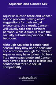 As two water signs, cancer and pisces connect through emotions, usually as soon as they lay eyes on each other. Aquarius And Cancer Compatibility In Sex Love And Friendship