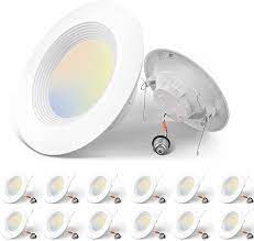 Adonis white high efficiency hd ip67 led linear / here's how much it'll cost you to diy and how much you can expect to pay to have a professional install it. Amico 5 6 Inch 3cct Led Recessed Lighting 12 Pack Dimmable Damp Rated 12 5w 100w 950lm Can Lights With Baffle Trim 3000k 4000k 5000k Selectable Simple Retrofit Installation Ul Amazon Com