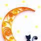 Paint Nite: Cat On Moon: Paper Quilling event image