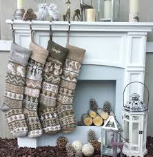 Boheme stitchery stocking $86, otomi stocking $19.97, pick stitch stocking $24, tyvek® gold stockings. Fair Isle Knit Woodland Country Modern Christmas Stockings Personalization Fox Squirrel Owl Bird