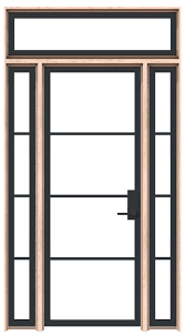 Exterior slab doors can easily replace any exterior door on your home in a matter of minutes. Modern Cottage Exterior With Sidelights And Transom Window Rustica