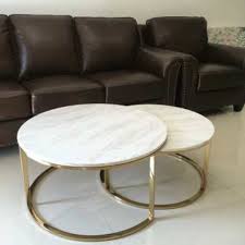 Epoxy round resin river table, wooden epoxy river table glow table coffee table dining table side table end table office table beach table. Luxury Genuine Marble L Round Coffee Table Furniture Home Living Kitchenware Tableware Table Linen Textiles On Carousell